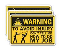 Lot de 3 autocollants d'avertissement pour éviter les blessures, ne me dis pas comment faire mon travail, autocollants d'infirmière, cadeaux d'ambulancier, autocollants médicaux amusants, autocollants