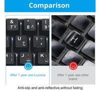 Lot de 3 autocollants de rechange universels pour clavier d'ordinateur portable, clavier de bureau, ordinateur portable, clavier alphabet (arabe-1)