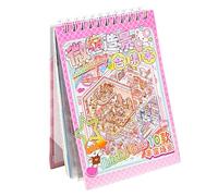 Lot de 3 autocollants de scène de cabine D - Artisanat simulé, modèle de dessin animé de 6,1 cm - Mini ornement de paysage mignon, pièce décorative imperméable - Charmant sticker de paysage de dessin