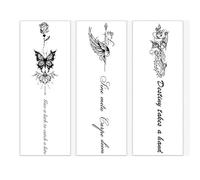 Lot De 3 Autocollants De Tatouage À Base De Plantes Pour La Colonne Vertébrale, Jus Imperméable, Longue Durée, Semi-Permanent, Simulation De Tatouage Haut De Gamme