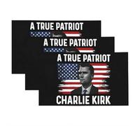 Lot de 3 autocollants en vinyle CharlieKirk is My Hero pour pare-chocs, Justice for Charlie, un véritable patriot Charlie Kirk, Rest in Peace CharlieKirk Freedom pour voiture, camion, fenêtre