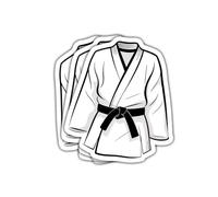 Lot de 3 autocollants en vinyle pour uniforme de karaté Gi, tenue d'arts martiaux pour femmes, adolescents, enfants, étudiants, entraînement dojo, combattantes, ordinateur portable, ordinateur