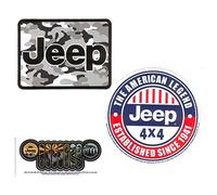 Lot de 3 autocollants logo Jeep - American Legend Established 1941 - Motif calandre atomique - Licence et Authentic...