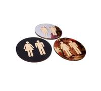 Lot de 3 autocollants muraux ronds en miroir 3D 5 mm for porte toilettes, décoration d'intérieur moderne Pour Hôtel Bureau(Mix color,6 in (15cm))