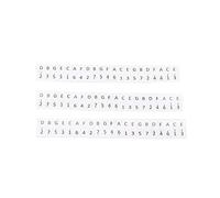 Lot de 3 autocollants pour touches, 17 étiquettes de personnel Kalimba, bouton de piano à pouce, décoration de notes musicales, parfait pour les débutants pour pratiquer et (Blanche)