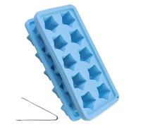 Lot de 3 bacs à glaçons en silicone en forme d'étoile à cinq branches - Moule à savon en forme d'étoile - Moule à glaçons en silicone facile à détacher - Pour cocktails, whisky, boissons