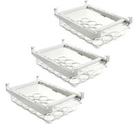 lot de 3 bacs à oeufs pour réfrigérateur sans couvercle | Organiseur universel pour réfrigérateur pour 15 oeufs | Tiroir supplémentaire pour le réfrigérateur | Boîte de rangement compartiment réfrigér