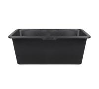 Lot de 3 bacs de maçon rectangulaires 65 l pour chantier, maison, jardin, seaux de construction extrêmement stables avec fond renforcé (lot de 3)