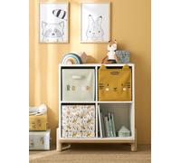 VERTBAUDET Lot De 3 Bacs De Rangement Animaux BLANC TU