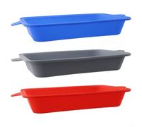 Lot de 3 bacs d'égouttage réutilisables pour bac à graisse Weber Smokefire en silicone, résistants à la chaleur, kit de récupération, facile à nettoyer, accessoires de camping et de pique-nique, 21,6