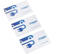 Lot de 3 badges RFID blancs format carte pour borne Witty - HAGER XVA410