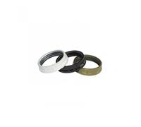Lot de 3 bagues pour douille E14 TIBELEC, plastique, noir, blanc et or