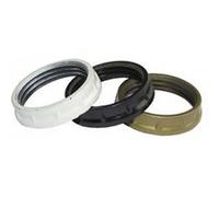 Lot de 3 bagues pour douille E14 TIBELEC, plastique, noir, blanc et or