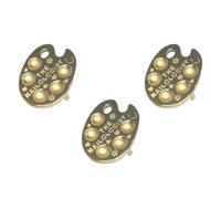Lot de 3 bagues pour nail art - Support de vernis à ongles en métal - Outil d'art pour ongles