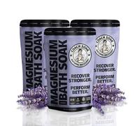 Lot de 3 : Bain de r cup ration Coach Soak, sel d'Epsom en vrac, sels de bain en vrac, lot de 3 - 4,1 kg (lavande)