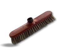 Lot de 3 balais de ménage droits | Monture composite apparence bois verni | Garnissage soie grise 40 mm | Longueur 30 cm | Douille vissante | Sans manche | Kibros 211010x3