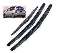 Lot de 3 balais d'essuie-glace avant et arrière compatible avec Kia Carens UN 2006-2011 pare-brise pare-brise fenêtre pluie brosses 26"+16"+14"
