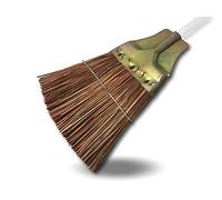 Lot de 3 balais tolés | Fibres en piassava | Monture tole bichromatée Douille Ø 27 mm | Sans manche | Balayage extérieur | Terrasse dallage garage | Idéal feuilles et résidus | Kibros 711PAx3