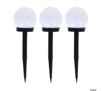 Lot de 3 balises LED solaires, LED RVB, lumière multi-colore, 8h d'autonomie