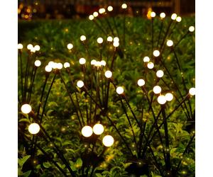 Lot de 3 balises solaires 30 boules noir lyra