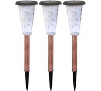 Lot de 3 balises solaires - Canopo - 20 lumens - Beige