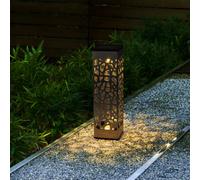 Lot de 3 balises solaires organic inox