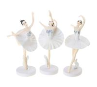 Lot de 3 ballerines magiques pour décoration de gâteau sur le thème des ballerines - Fournitures de fête d'anniversaire - Figurine dansante - Décoration de gâteau