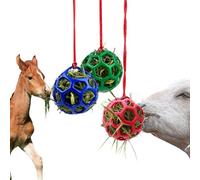 Lot de 3 balles à foin pour chevaux - Jouet à suspendre - Jouet multifonction pour chevaux - Convient pour les herbivores tels que les bovins, les chevaux et les moutons et peut soulager le stress