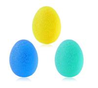 Lot de 3 Balles Anti-Stress - Marque - Boule de Dureté Différente - Réadaptation Main - Blanc