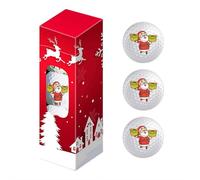 Lot de 3 balles de golf amusantes pour Noël, cadeau fantaisie pour papa, collègues, amateurs de golf, célébrez la saison avec des vacances amusantes pour homme et femme (style B)