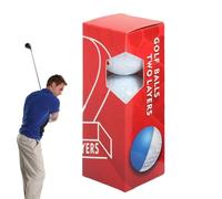 Lot de 3 balles de golf de tournoi pour un jeu précis - Équipement précis pour les débutants, balles de golf d'extérieur portables comme cadeau pour père mari pour s'entraîner dans le jardin