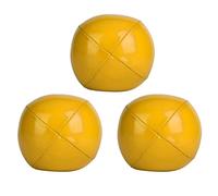 Lot de 3 balles de jonglage en PU, 6,3 cm/2,5 Pouces Kit de balles de jonglage Ensemble de balles de jonglage légères de Remplacement pour débutants et Professionnels (Jaune)