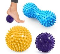 Lot de 3 balles de massage à picots réflexologie, Boule Myofasicale, Relâchement Myofascia, pour la Relaxation et soulager les douleurs musculaires, Masser les Pieds, dos, épaules, Bras