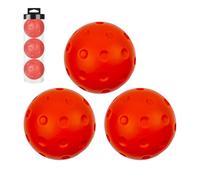 Lot de 3 balles de pickleball silencieuses pour pratiquer | Perceuses de pickleball de 74 mm qui chauffent assez longtemps, boule de cornichon creuse pour intérieur et ex