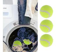 Lot de 3 balles de séchage - Diamètre : 6 cm - En feutre de polyester jaune - Pour sèche-linge - Économie d'énergie