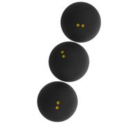 Lot de 3 balles de squash en caoutchouc noir double point jaune 38-40 MM | Trajectoire stable et forte élasticité, pour match et compétition, convient à l’entraînement des débutants et des hommes