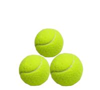 Lot de 3 balles de tennis classiques en caoutchouc souple, diamètre 6,3 cm, idéales pour débutants, professionnels, animaux de compagnie