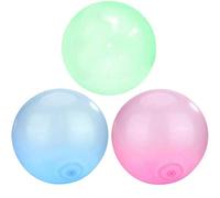 Lot de 3 balles gonflables en TPR transparent pour activités de plein air