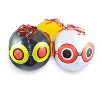 Lot de 3 ballons anti-oiseaux ronds à suspendre - Effaroucheur d'oiseaux - Ballons avec autocollants pour les yeux et se débarrasser des oiseaux - Répulsif pour les moineaux