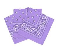 Lot de 3 bandanas paisley parme - Foulard coton motif cachemire vendu par 3