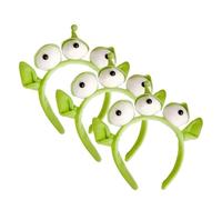 Lot De 3 Bandeaux Alien, Bandeaux À Trois Yeux Pour Enfants, Bandeaux Monstre Pour Enfants, Bandeaux Aux Yeux Verts Pour Enfants, Adaptés Pour Les Fêtes, Les Rassemblements