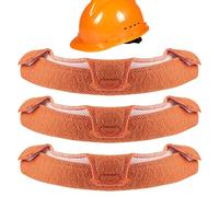 Lot de 3 bandeaux anti-transpiration pour casques de protection - Coussinet de tête absorbant la transpiration - Pour la sécurité au travail, le fitness, les pompiers, l'électricité, l'extérieur, le