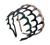 Lot de 3 bandeaux artificiels en forme de cranium, cranium haut cranium, antidérapant, accessoire de coiffe pour femme, pour le travail, les voyages, la maison, la plage, le quotidien