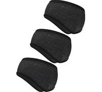 Lot de 3 Bandeaux Cache-Oreilles pour l'extérieur, Le Sport, Le Fitness (Noir)