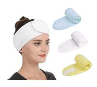 Lot De 3 Bandeaux De Spa Réglables Pour Le Maquillage, La Douche Et Le Fitness - Doux Et Lavables