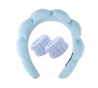Lot de 3 bandeaux pour femme - Bandeau cosmétique - Avec poignet - Bandeau de lavage - Pour femme