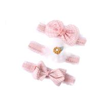 Lot de 3 bandeaux pour filles - Accessoires de cheveux mignons et doux - Accessoires de cheveux élastiques - Jolis bandeaux pour enfants - Pour bébés, nouveau-nés, petits et tout-petits - Rose F