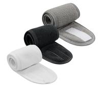 Lot de 3 bandeaux pour le visage, le spa, le maquillage, la douche, le sport, en tissu éponge réglable, extensible avec bande magique pour le bain, le maquillage et le sport