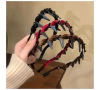 Lot de 3 bandeaux vintage en perles artificielles de cranium, élégant 2025 pour belles filles, anneau à cheveux élégant pour fête, mariage (3 x B, taille unique)