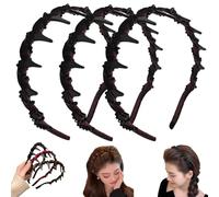 Lot de 3 bandeaux vintage en perles artificielles de cranium pour femme, accessoires de cheveux classiques rétro pour mariages, fêtes et usage quotidien